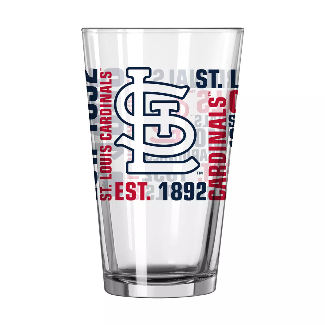 St. Louis Cardinals MLB 2-Pack of 16oz Pint Glass Cup Mug Logo Brands