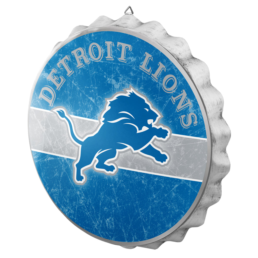 Detroit Lions NFL Wall Bottle Cap Sign 12