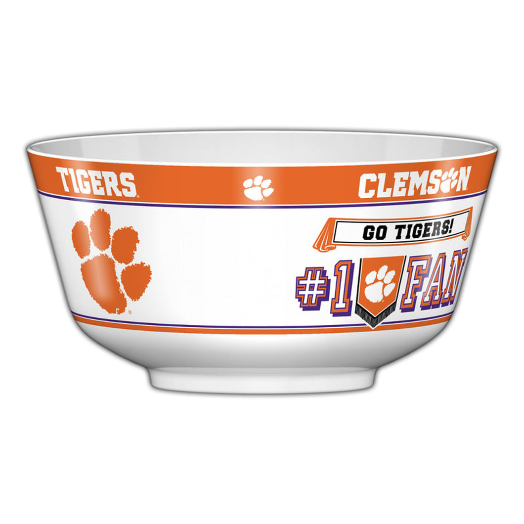 Clemson Tigers NCAA 2 Gallon Plastic Party Bowl All JV CO - Casey's Sports Store