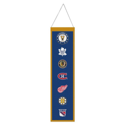 NHL Original 6 Teams Heritage Banner Embroidered Wool 8