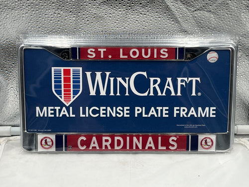 St. Louis Cardinals MLB Throwback Red Laser Cut License Plate Frame Wincraft - Casey's Sports Store