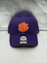 Load image into Gallery viewer, Clemson Tigers NCAA '47 Brand Purple Clean Up Adjustable Hat
