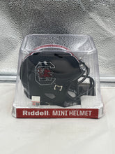 Load image into Gallery viewer, South Carolina Gamecocks NCAA Riddell Speed Black Mini Helmet, showcasing the sleek black design and iconic Gamecocks logo, perfect for fans and collectors.
