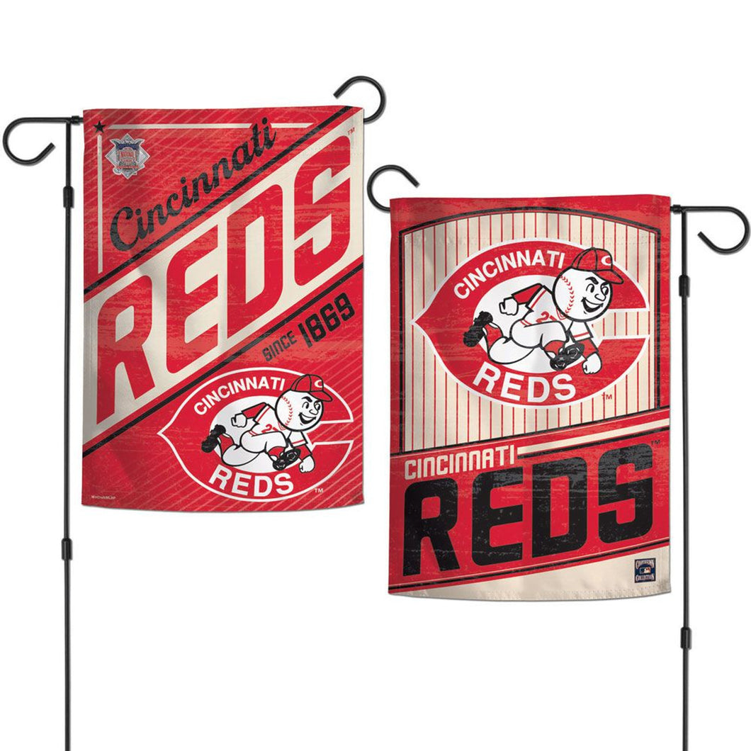 Cincinnati Reds MLB Throwback Double Sided Garden Flag 12