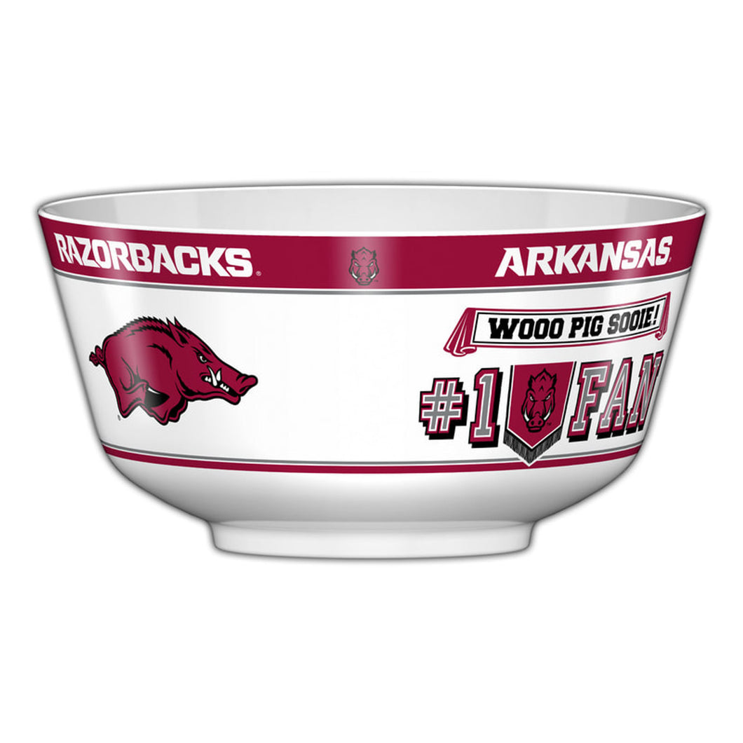 Arkansas Razorbacks NCAA 2 Gallon Plastic Party Bowl All JV CO - Casey's Sports Store
