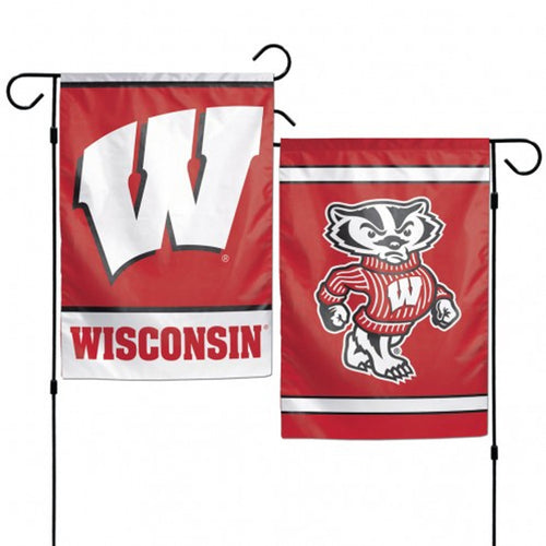 Wisconsin Badgers NCAA Double Sided Garden Flag 12