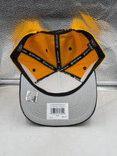 Load image into Gallery viewer, Pittsburgh Steelers hat laid flat on a surface, displaying the intricate yellow diamond pattern and comfortable adjustable features, perfect for everyday wear and displaying Steelers pride.
