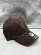 Load image into Gallery viewer, Wyoming Cowboys NCAA &#39;47 Brand Brown Clean Up Adjustable Strapback Hat - Casey&#39;s Sports Store
