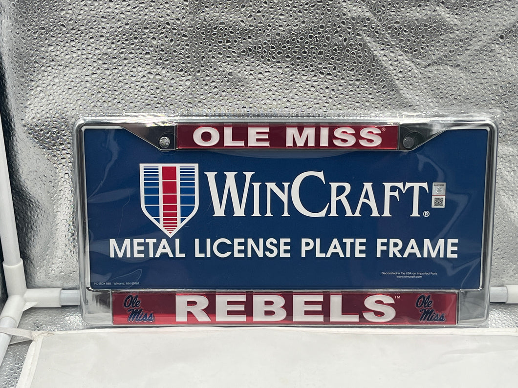 Ole Miss Rebels NCAA Laser Cut License Plate Frame Rico