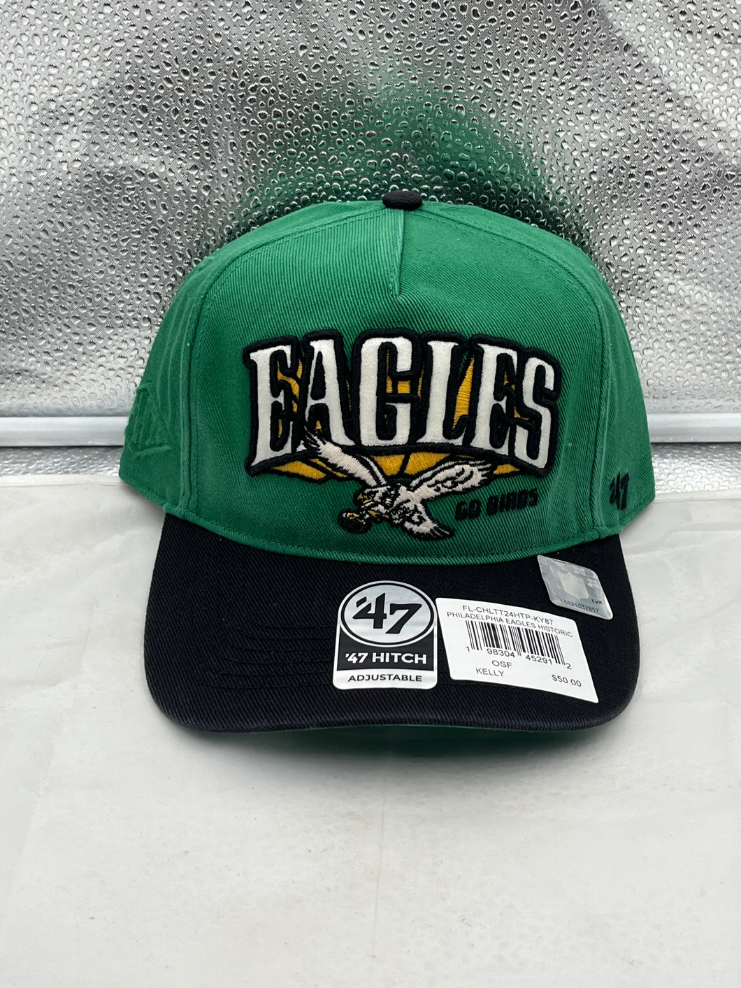 Philadelphia Eagles NFL '47 Throwback Green TT Hitch Snapback Adjustable Hat