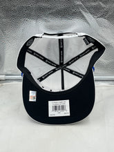Load image into Gallery viewer, Close-up of the Florida Gators NCAA &#39;47 Brand White Hitch Rope Adjustable Snapback Hat highlighting its snapback closure and lightweight, breathable material.
