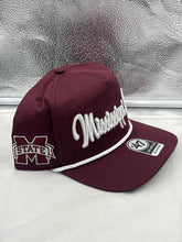 Load image into Gallery viewer, Back view of the Mississippi State Bulldogs NCAA &#39;47 Maroon Hitch Rope Adjustable Snapback Hat, illustrating the adjustable snapback closure for a comfortable fit.
