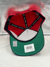 Load image into Gallery viewer, A person wearing the Detroit Red Wings NHL &#39;47 Brand Red TwoTone Script Hitch Adjustable Snapback Hat at a game, demonstrating its comfortable fit and stylish appeal.
