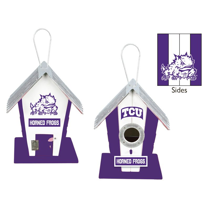 TCU Horned Frogs NCAA Bird House Hanna’s Handiwork’s - Casey's Sports Store