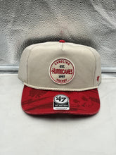 Load image into Gallery viewer, Carolina Hurricanes NHL &#39;47 Tan TT Fiji Hitch Adjustable Snapback Hat showcasing its stylish tan design and classic team logo, perfect for fans.
