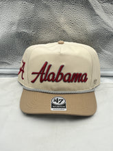 Load image into Gallery viewer, Alabama Crimson Tide NCAA 47 Brand Natural Script Hitch Adjustable Snapback Hat
