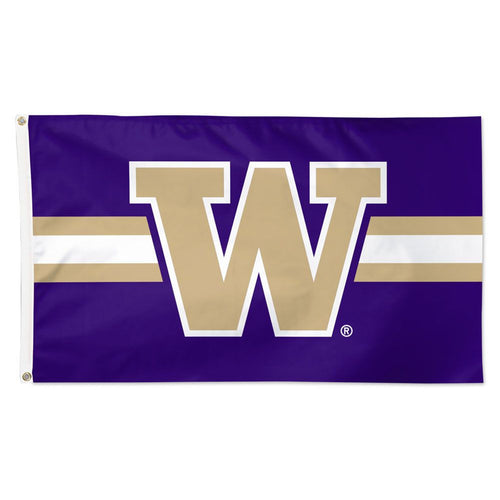 Washington Huskies NCAA 3' x 5' Deluxe Team Flag Wincraft - Casey's Sports Store