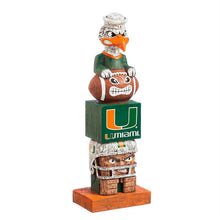 Load image into Gallery viewer, Miami Hurricanes NCAA Vintage Mascot Tiki 16 inches from Evergreen Enterprises, showcasing vibrant colors and tropical design, perfect for home or garden decor.
