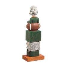 Load image into Gallery viewer, Close-up of the Miami Hurricanes NCAA Vintage Mascot Tiki 16 inch figure, highlighting its durable construction and playful details ideal for sports memorabilia collectors.
