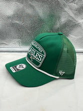 Load image into Gallery viewer, Adjustable snapback design of the Philadelphia Eagles NFL &#39;47 Brand Green Hitch Mesh Rope Adjustable Hat, featuring vibrant green color and breathable mesh back for comfort.
