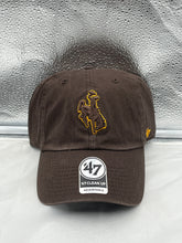 Load image into Gallery viewer, Wyoming Cowboys NCAA &#39;47 Brand Brown Clean Up Adjustable Strapback Hat - Casey&#39;s Sports Store
