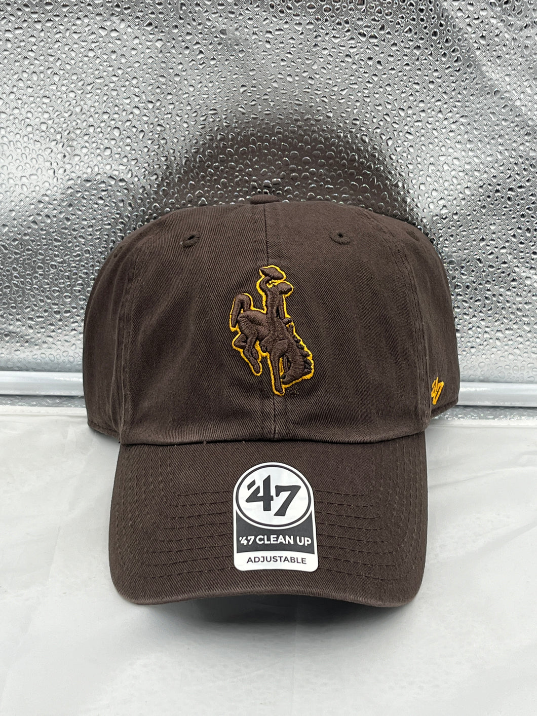 Wyoming Cowboys NCAA '47 Brand Brown Clean Up Adjustable Strapback Hat - Casey's Sports Store