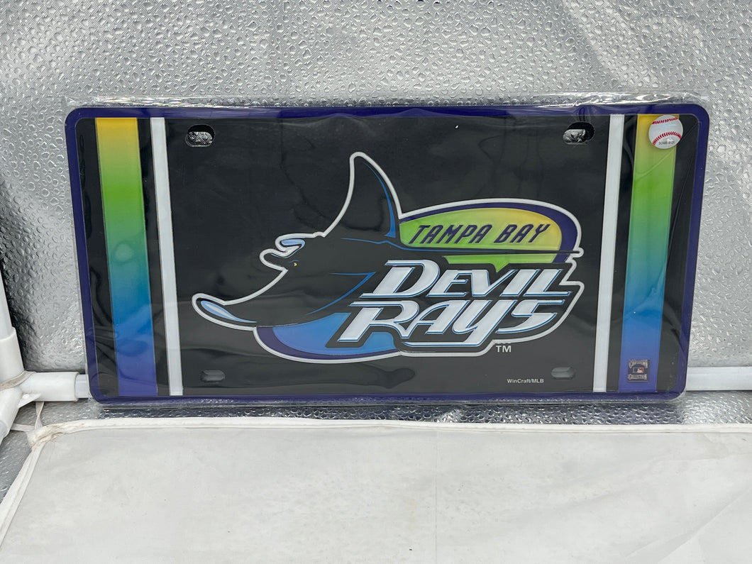 Tampa Bay Rays MLB Throwback Black Acrylic Lasercut License Plate Wincraft