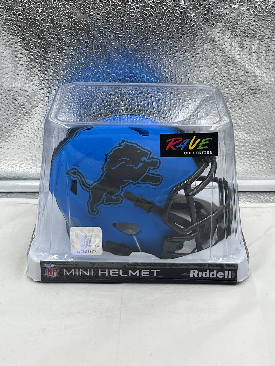 Detroit Lions NFL Riddell Speed Blue Rave Alternate Replica Mini Helmet
