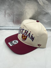 Load image into Gallery viewer, Adjustable snapback feature of the West Ham United EPL &#39;47 Brand Natural TT Wave Hitch Hat for a perfect fit.
