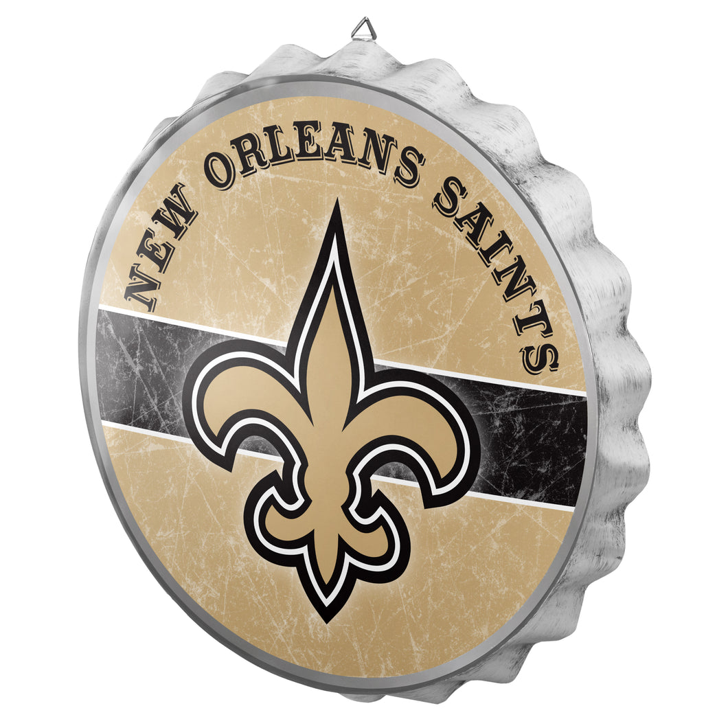 New Orleans Saints NFL Wall Bottle Cap Sign 12