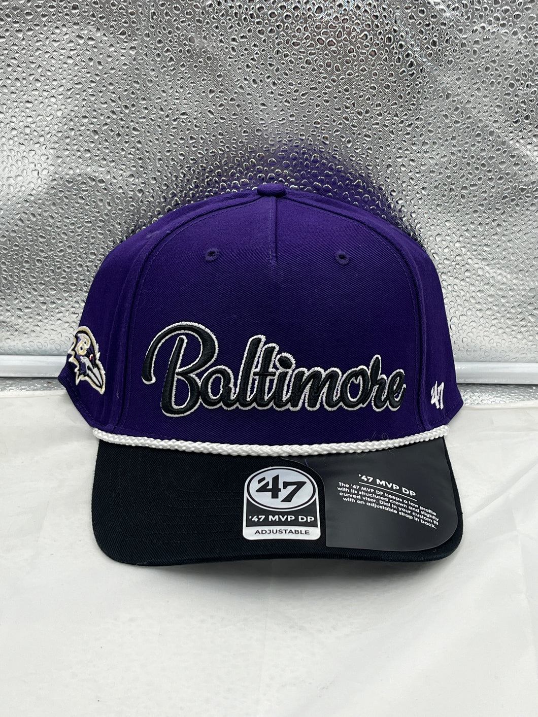 Baltimore Ravens NFL '47 Brand Purple Script MVP DV Adjustable Snapback Hat - Casey's Sports Store