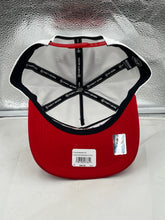 Load image into Gallery viewer, Close-up of Florida Panthers NHL &#39;47 Brand White Two Tone Wave Hitch Adjustable Snapback Hat fabric texture, emphasizing quality and comfort.
