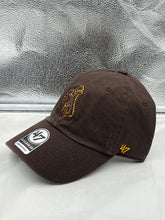 Load image into Gallery viewer, Wyoming Cowboys NCAA &#39;47 Brand Brown Clean Up Adjustable Strapback Hat - Casey&#39;s Sports Store
