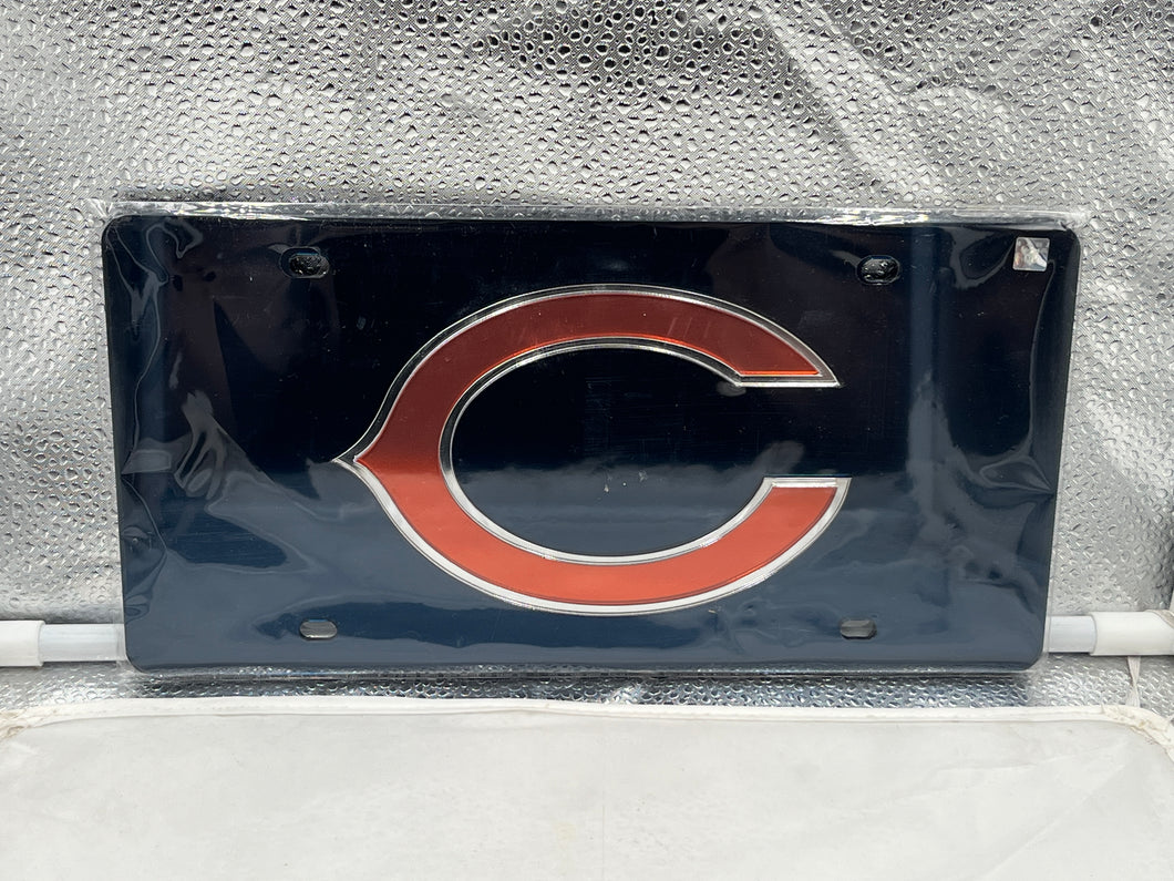 Chicago Bears NFL Blue Laser Cut License Plate Wincraft