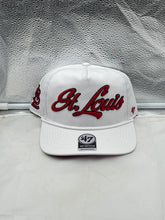 Load image into Gallery viewer, St Louis Cardinals MLB &#39;47 Brand White Script Rope Hitch Adjustable Snapback Hat showcasing iconic Cardinals logo and elegant design, perfect for fans.
