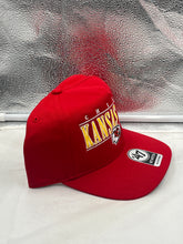 Load image into Gallery viewer, Back view of Kansas City Chiefs NFL &#39;47 Brand Red Hitch Snapback Adjustable Hat demonstrating the adjustable strap for comfort.
