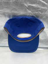 Load image into Gallery viewer, New York Rangers NHL &#39;47 Blue Charlton Hitch Adjustable Snapback Hat worn by a fan at a sports event, showcasing team spirit.
