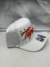 Load image into Gallery viewer, Back view of the Detroit Tigers MLB 47 Brand White Script Hitch Rope Adjustable Snapback Hat, highlighting the adjustable strap for a perfect fit, a great choice for a Detroit Tigers hat.
