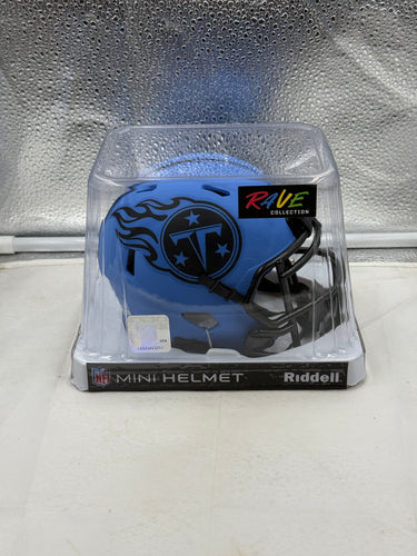 Tennessee Titans NFL Riddell Speed Alternate Blue Mini Helmet, featuring the team's logo, perfect for collectors of Tennessee Titans Mini Helmet.