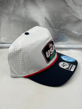 Load image into Gallery viewer, USA Golf '47 Brand White Two Tone Rope Hitch Adjustable Hat - trendy golf hat showcasing passion for the sport with adjustable fit.
