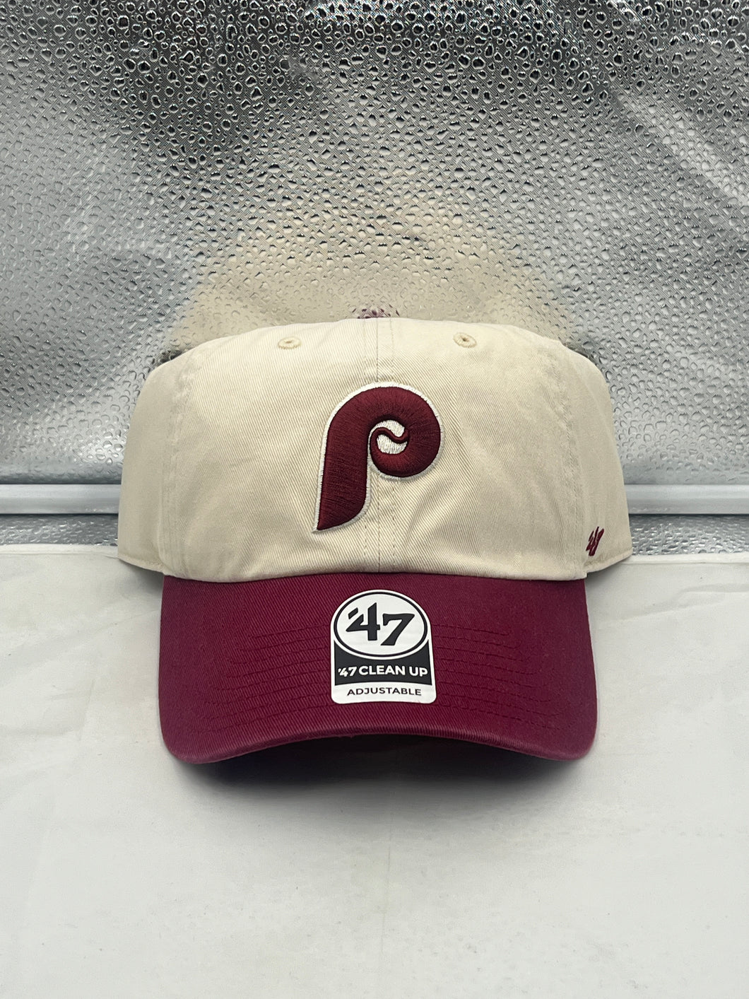 Philadelphia Phillies MLB '47 Throwback Natural Two Tone Clean Up Adjustable Hat