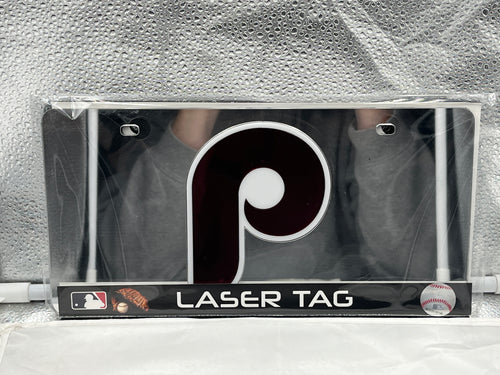 Philadelphia Phillies Throwback MLB Silver Lasercut License Plate Wincraft - Casey's Sports Store