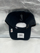 Load image into Gallery viewer, Close-up of the TCU Horned Frogs NCAA &#39;47 Brand Black Clean Up Adjustable Strapback Hat highlighting the logo and fabric details.

