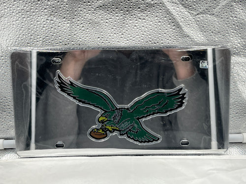 Philadelphia Eagles Throwback NFL Silver Lasercut License Plate Wincraft - Casey's Sports Store