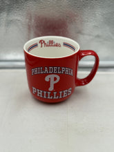 Load image into Gallery viewer, Philadelphia Phillies MLB Red 15oz Coffee Mug Cup by Logo Brands showcasing the iconic team logo, perfect for coffee lovers and fans.
