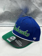 Load image into Gallery viewer, Seattle Seahawks Throwback NFL &#39;47 Blue Script MVP DV Adjustable Snapback Hat - Casey&#39;s Sports Store
