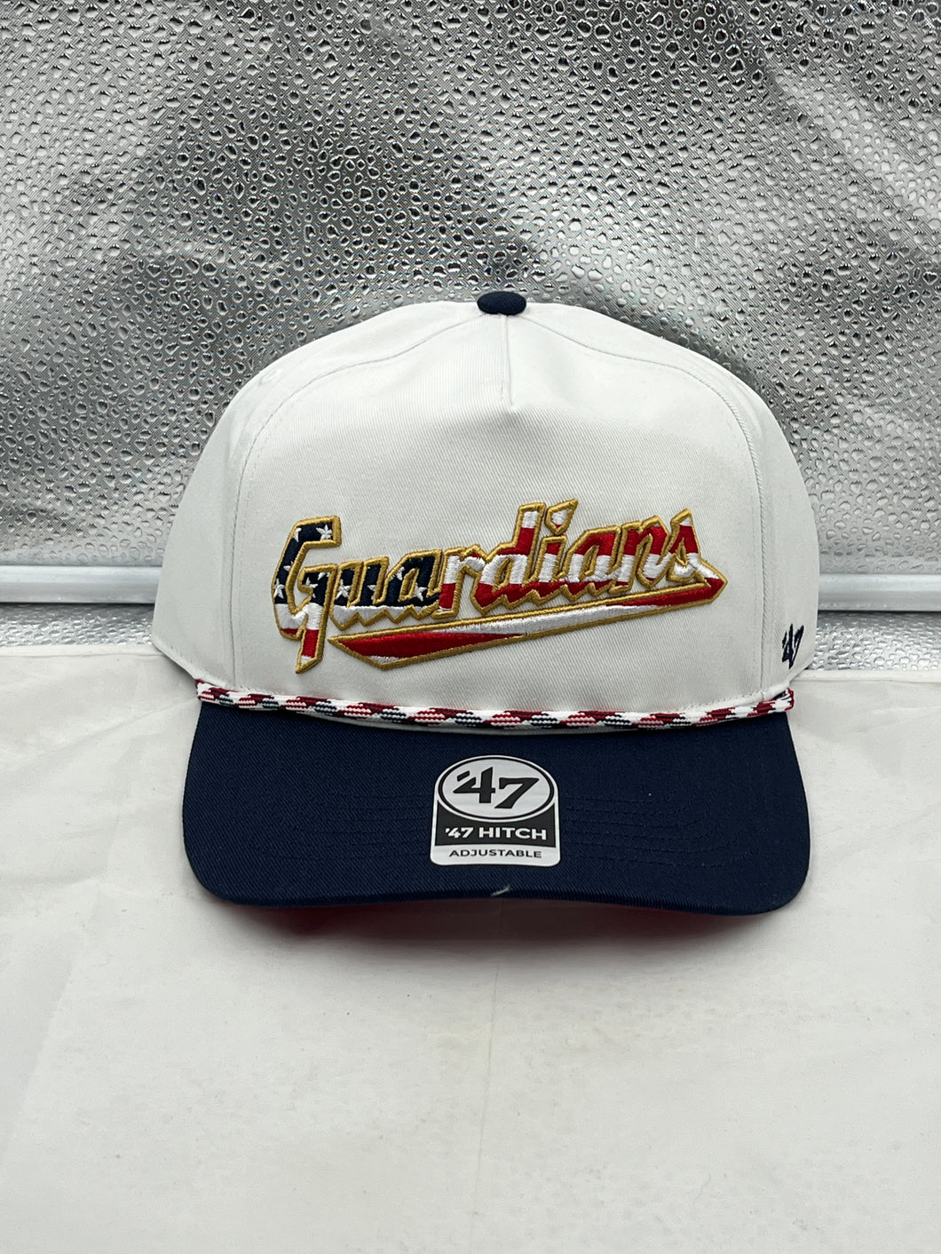 Cleveland Guardians MLB '47 Brand White USA Script Rope Hitch Adjustable Hat