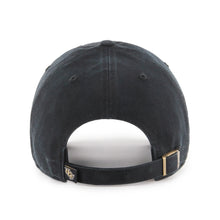Load image into Gallery viewer, UCF Golden Knights NCAA '47 Brand Black Clean Up Adjustable Strapback Hat showcasing the logo - Perfect UCF Golden Knights hat for fans.
