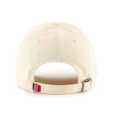 Load image into Gallery viewer, Stanford Cardinal NCAA '47 Brand Natural Clean Up Adjustable Strapback Hat featuring adjustable strap in a natural fabric finish, perfect Stanford Cardinal hat for fans.

