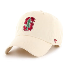 Load image into Gallery viewer, Stanford Cardinal NCAA '47 Brand Natural Clean Up Adjustable Strapback Hat showcasing front view, a stylish and comfortable Stanford Cardinal hat.
